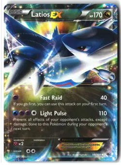 Latios EX ⭐ 58/108 Holo Rare EX Roaring Skies 2015 Pokemon NM - Image 1