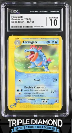 2002 Pokemon Expedition #46/165 Feraligatr CGC 10 Gem MT L559 - Image 1