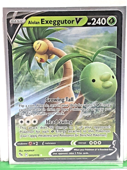 Alolan Exeggutor V 005/078 Pokemon GO Holo Full Art Ultra Rare Free Shipping - Image 1