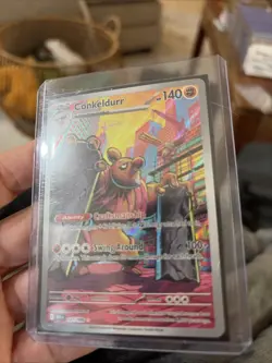 Pokemon Conkeldurr Holo SV11B Black Bolt 127/086 140 HP Fighting English TCG - Image 2