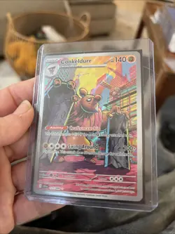 Pokemon Conkeldurr Holo SV11B Black Bolt 127/086 140 HP Fighting English TCG - Image 3