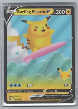 2021 Pokemon Celebrations #008/025 Surfing Pikachu V - Image 1