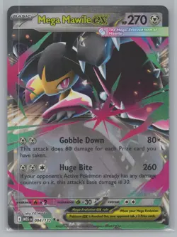 Pokemon Mega Mawile EX 094/132 Me01 Mega Evolution Double Rare Full Art Holo - Image 1
