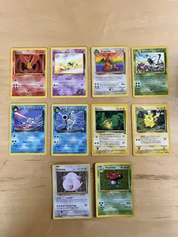 Pokemon Vintage Lot 1st edition holo Pikachu Blastoise Dragonite Base promo - Image 1