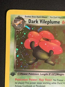 Dark Vileplume 13/82 Rare Team Rocket Holo 1st Edition Pokemon - Image 2