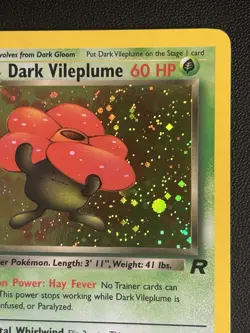 Dark Vileplume 13/82 Rare Team Rocket Holo 1st Edition Pokemon - Image 3