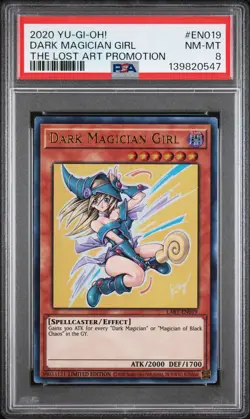 2020 YU-GI-OH! THE LOST ART PROMOTION #EN019 DARK MAGICIAN GIRL PSA 8 - Image 1