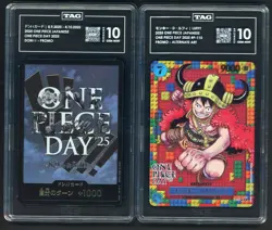 Lot of (2) One Piece Japanese One Piece Day Promo Alternate Art Luffy TAG 10 - Image 1