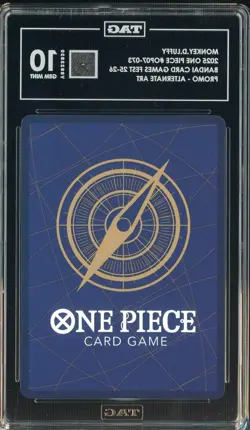 2025 One Piece OP07 Bandai Card Games Fest Promo Alt Art Monkey D. Luffy TAG 10 - Image 2