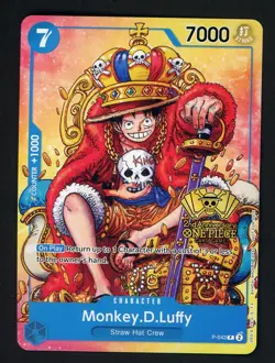 Monkey.D.Luffy (2nd Anniversary Stamped) P-043 One Piece Promo Non Foil - Image 1
