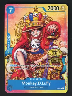 Monkey.D.Luffy (2nd Anniversary Stamped) P-043 One Piece Promo Non Foil - Image 1