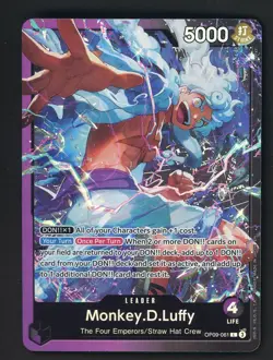 One Piece Card Monkey D. Luffy L [OP09-061] HOLO LEADER CARD - Image 1