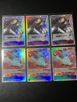 One Piece TCG Rosinante And Law SR Eb04 X3/ OP14 Jinbe SR X3 play sets - Image 1