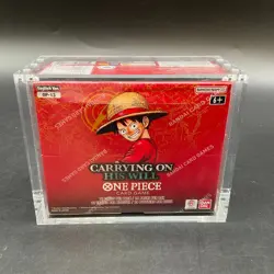 One Piece English Carrying On His Will Booster Box Sealed w/ Acrylic Case - Image 1