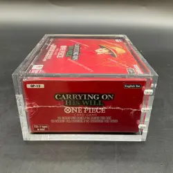 One Piece English Carrying On His Will Booster Box Sealed w/ Acrylic Case - Image 5