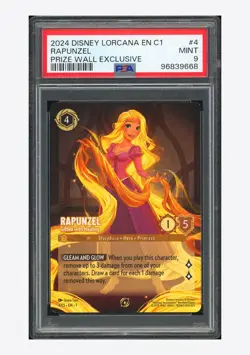 Disney Lorcana PSA 9 Rapunzel Promo 2024 4/C1 Prize Wall Exclusive English - Image 1