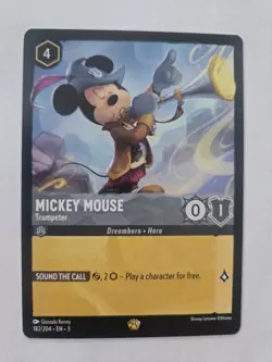 Disney Lorcana Mickey Mouse Trumpeter Legendary Steel Into the Inklands 182/204 - Image 1