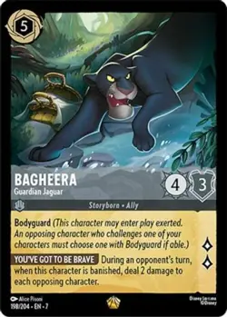 1x Bagheera - Guardian Jaguar - 198/204 - Legendary NM-Mint Disney Lorcana: Arch - Image 1