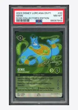 Disney Lorcana PSA 8 Genie 2023 20/P1 D100 Collector's Edition English - Image 1