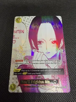 Bandai One Piece CCG You'll Frighten Me... Boa Hancock Event Card OP14-118 Holo - Image 1