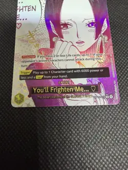 Bandai One Piece CCG You'll Frighten Me... Boa Hancock Event Card OP14-118 Holo - Image 4