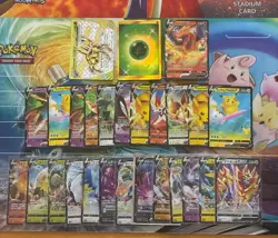 Pokemon Card Lot Full Art Alt Art Fire Charizard Eevee Pikachu 27 Cards - Image 1