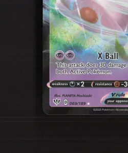 Mew V 069/189 Darkness Ablaze Ultra Rare Holo Pokemon Card LP - Image 5