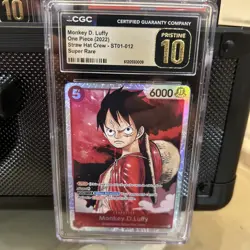 One Piece Card Monkey D. Luffy Starter Deck ST01-012 SR English CGC Pristine 10 - Image 1