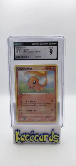 Pokemon TCG Charmander EX Crystal Guardians Card 48/100 Regular Common CGC 9 - Image 1