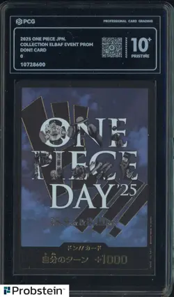 2025 One Piece Japanese Collection Elbaf Event Promo Don!! Card PCG 10 PRISTINE - Image 1