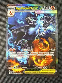 Pokemon Mega Charizard X EX PFL Rare Holo 125/094 Flame 360HP Card - Image 1