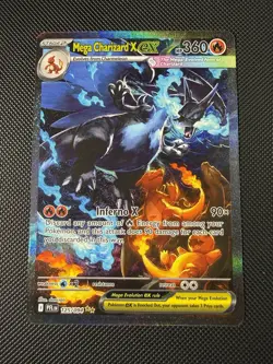 Pokemon Mega Charizard X EX PFL Rare Holo 125/094 Flame 360HP Card - Image 2