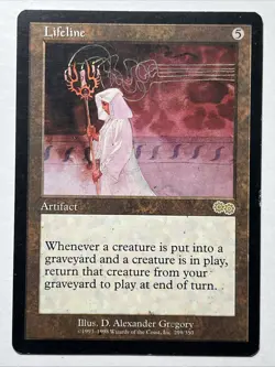 MTG Urza's Saga Lifeline 299/350 Vintage Magic the Gathering LP - Image 1