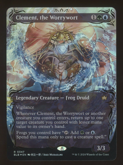 2024 MTG BLOOMBURROW ANIME BORDERLESS-RAISED FOIL CLEMENT, THE WORRYWORT - Image 1