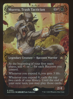 MTG Bloomburrow Muerra, Trash Tactician Borderless RAISED FOIL 352 - Image 1