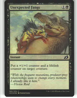 Unexpected Fangs - Ikoria: Lair of Behemoths - MTG - FOIL - #102 - NM - Image 1