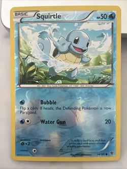 Pokemon TCG Squirtle 14/101 Black & White Plasma Blast Reverse Holo LP - Image 1