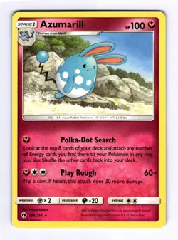 Azumarill SM - Lost Thunder #136 (2018) Rare NM Pokemon - Image 1