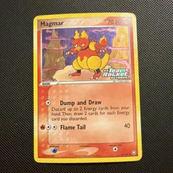 Pokemon Magmar 44/109 Team Rocket Returns Reverse Holo Stamped LP - Image 1
