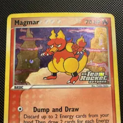 Pokemon Magmar 44/109 Team Rocket Returns Reverse Holo Stamped LP - Image 2