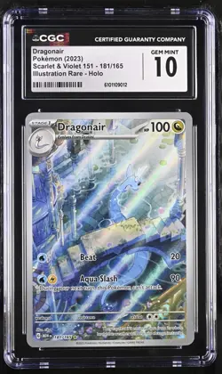 Pokemon Dragonair 181/165 Illustration Rare Scarlet & Violet 151 - CGC 10 - Image 1