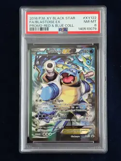 2016 POKEMON XY BLACK STAR PROMO BLASTOISE EX #XY122 HOLO PSA 8 - Image 1