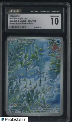 2023 Pokemon SVI EN Illustration Rare #205 Clauncher CGC 10 GEM MINT - Image 1