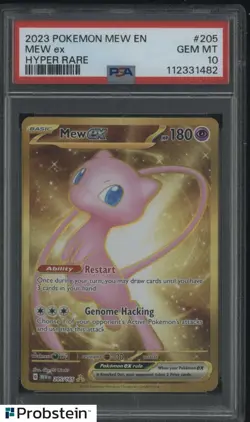 2023 Pokemon MEW EN Hyper Rare #205 Mew ex PSA 10 GEM MINT - Image 1