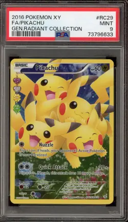 Pokemon Pikachu XY Generations Radiant Coll. Full Art #RC29 PSA 9 Mint - Image 1