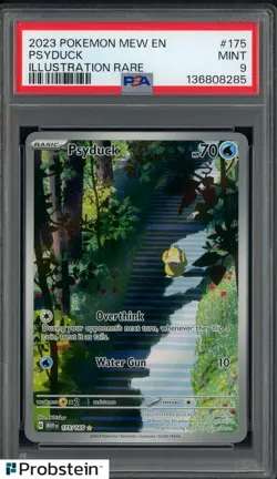 2023 Pokemon MEW EN Illustration Rare #175 Psyduck PSA 9 MINT - Image 1