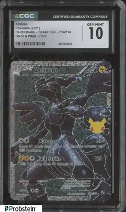2021 Pokemon Celebrations Black & White #114 Zekrom Holo CGC 10 - Image 1