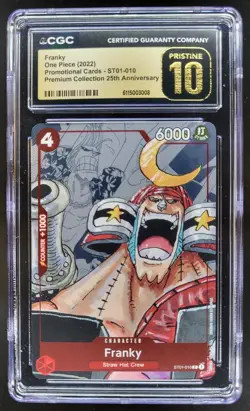 2022 ONE PIECE CCG FRANKY PROMO 25TH ANNIVERSARY ST01-010 CGC 10 PRISTINE TL3 - Image 1