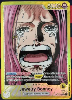 One Piece TCG Jewelry Bonney OP13-100 Alt Art Leader Carrying On His Will - Image 1