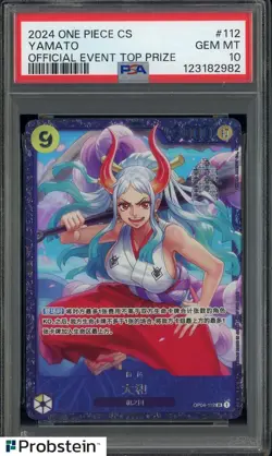 2024 One Piece CS Chinese Official Event Top Prize #112 Yamato PSA 10 - Image 1